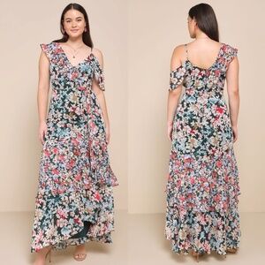 Lulu's Floral Maxi Dress - Multicolor